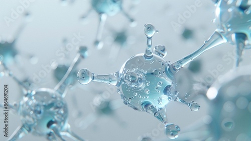 Wallpaper Mural Conceptual diagram of transparent molecular structure Torontodigital.ca