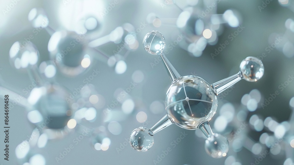 Conceptual diagram of transparent molecular structure Conceptual diagram of transparent molecular structure