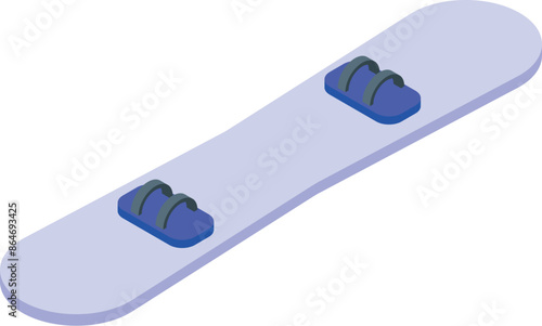 Snowboard for freeride and freestyle riding, winter sports equipment with bindings