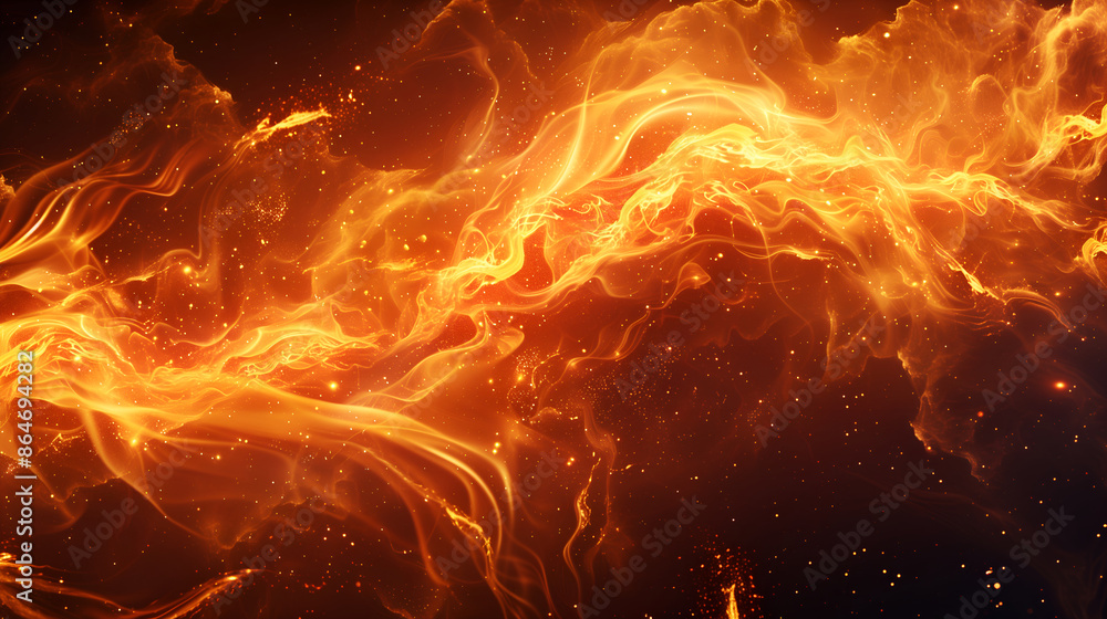 burning fire in the dark, fire flames texture