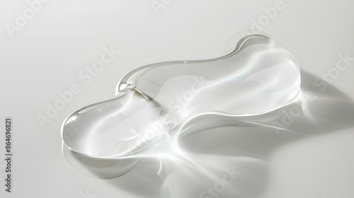 Beautiful plump clear liquid gel on white background