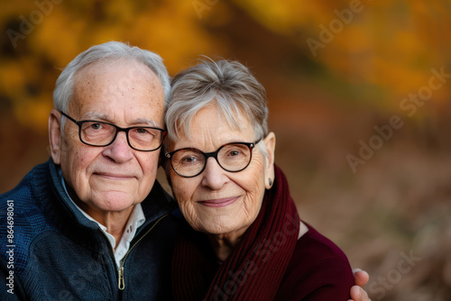 Portrait of an Elderly Couple Capturing Lifelong Love Tender Moment Photography, Cherishing Senior Relationship, Aging with Grace, Eternal Bond Family Portraits © pisan