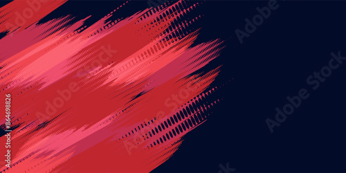 Red halftone dots blue color pattern gradient grunge texture background. Dot pop art comic sport style vector illustration grunge