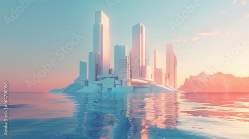 海上の建造物,Generative AI AI画像