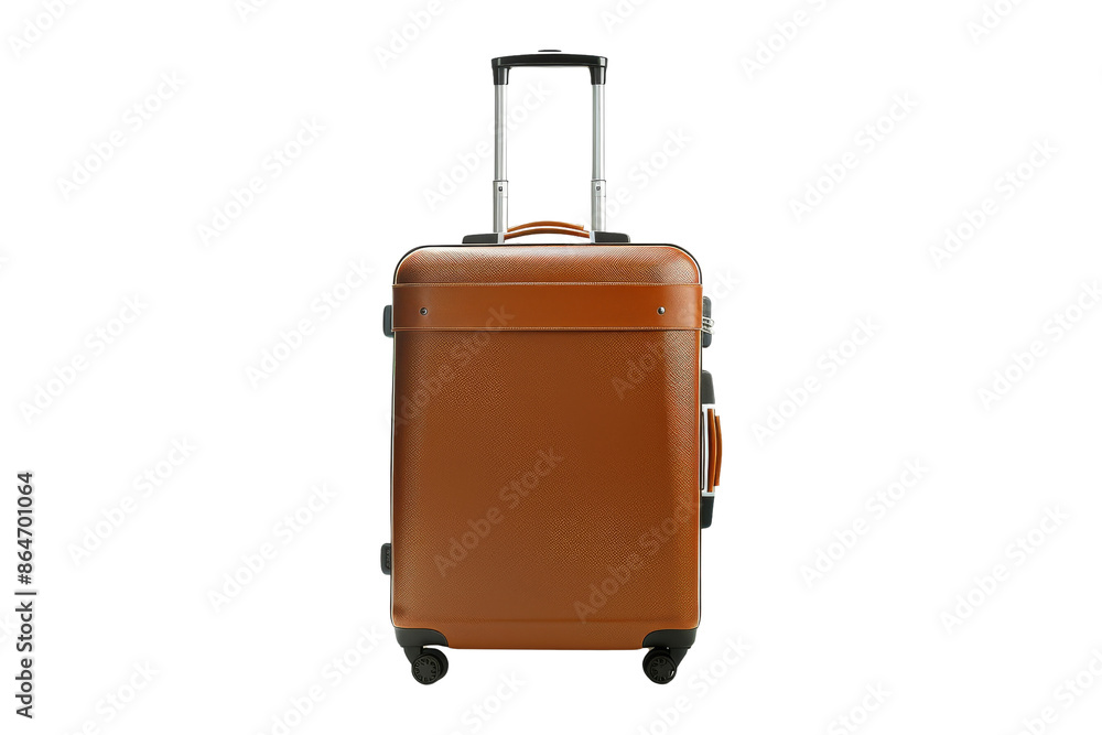 Brown Suitcase with Retractable Handle Brown Suitcase with Retractable Handle