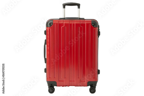 Red Suitcase with Black Handle