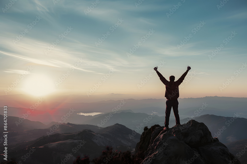 Triumphant Ascent: Arms Embracing the Heights Triumphant Ascent: Arms Embracing the Heights