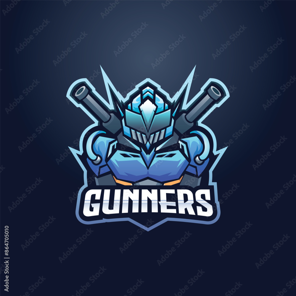 Robot Mascot Esport Logo Design Illustration For Gaming Club Robot Mascot Esport Logo Design Illustration For Gaming Club