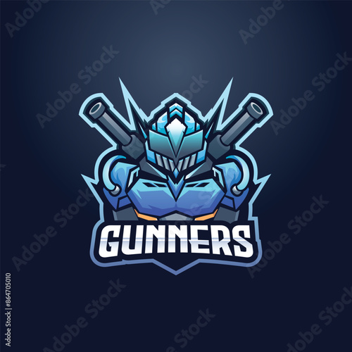 Robot Mascot Esport Logo Design Illustration For Gaming Club
