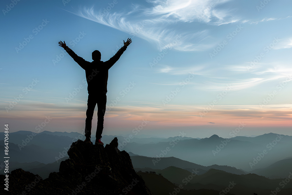 Triumphant Ascent: Arms Embracing the Heights Triumphant Ascent: Arms Embracing the Heights