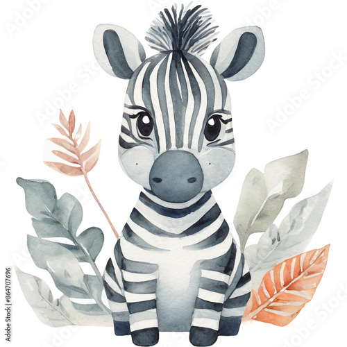 수채화 스타일 동물곤충어류