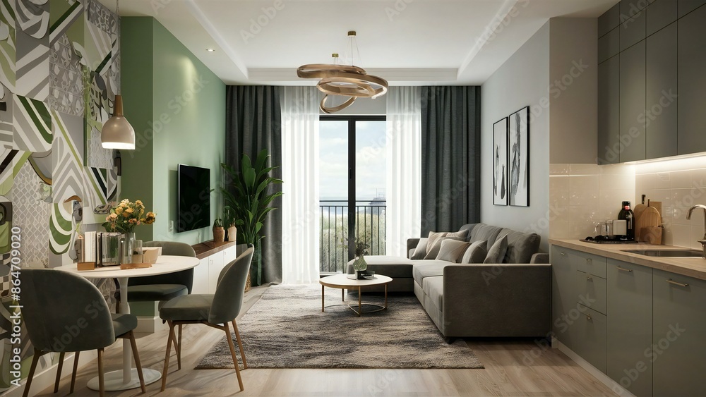 Fototapeta premium modern living room interior