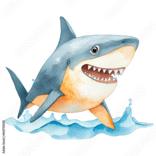 수채화 스타일 동물곤충어류