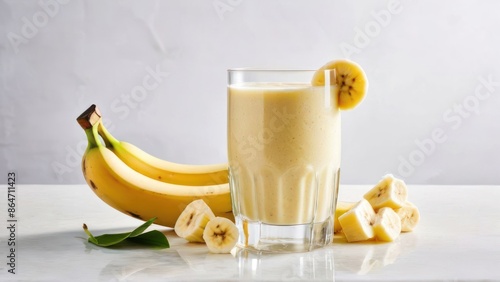 Strawberry-Banana Milkshake Bliss with Fresh Fruit Garnish