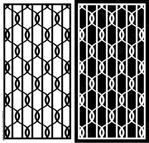 abstract laser cutting pattern for partition
