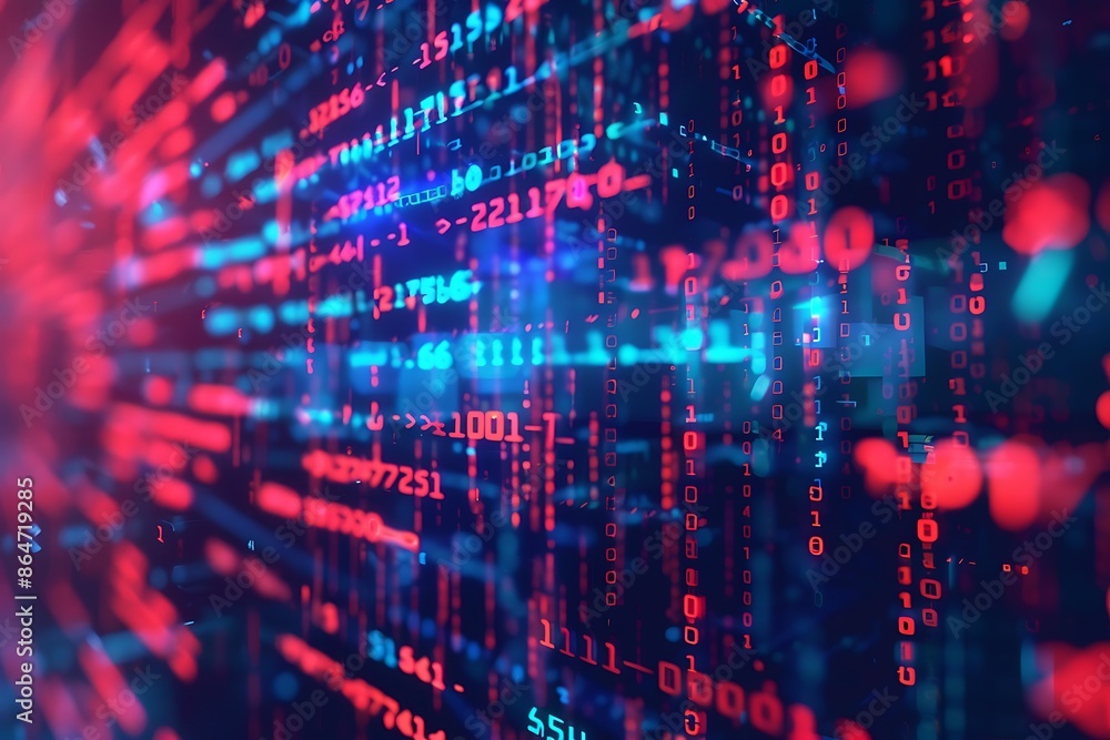 Binary code abstract futuristic technology background. Binary code abstract futuristic technology background.
