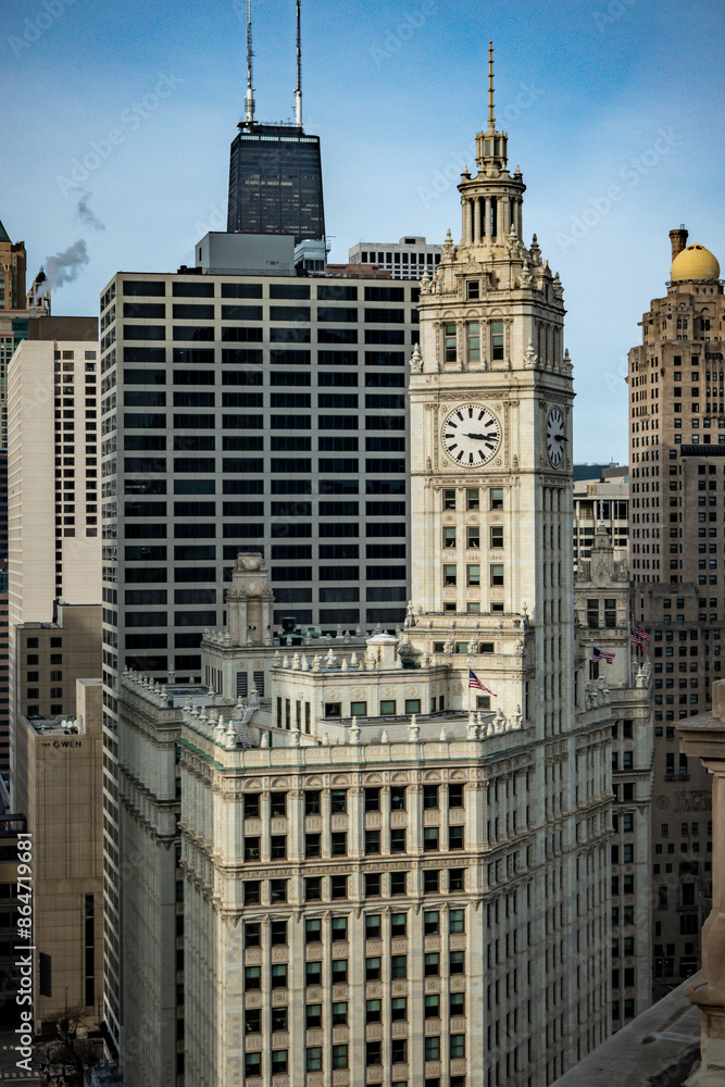 Beautiful chicago city skyline and city street scenes Beautiful chicago city skyline and city street scenes