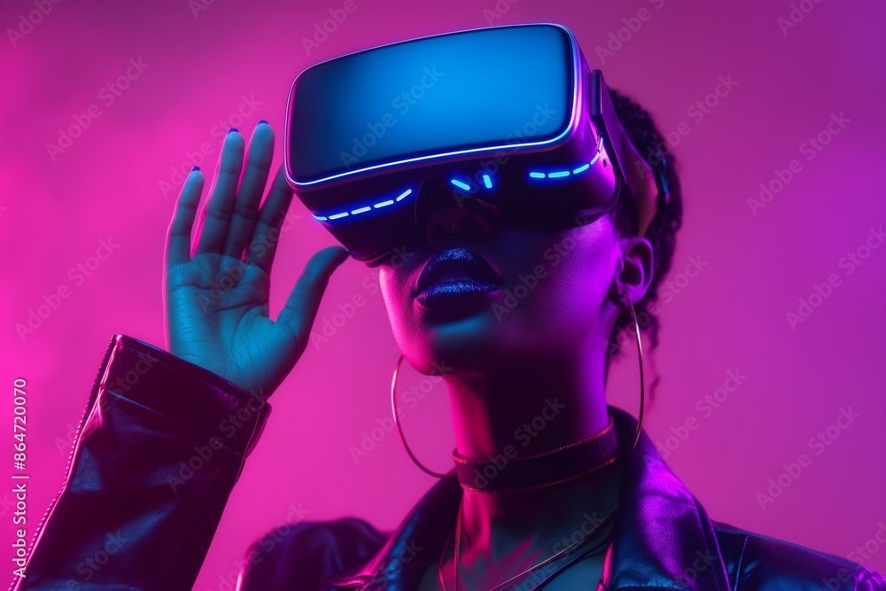 Woman in VR glasses Woman in VR glasses