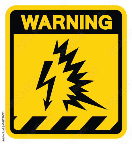 Arc Flash Hazard Warning Sign, Vector Illustration, Isolate On White Background Label .EPS10
