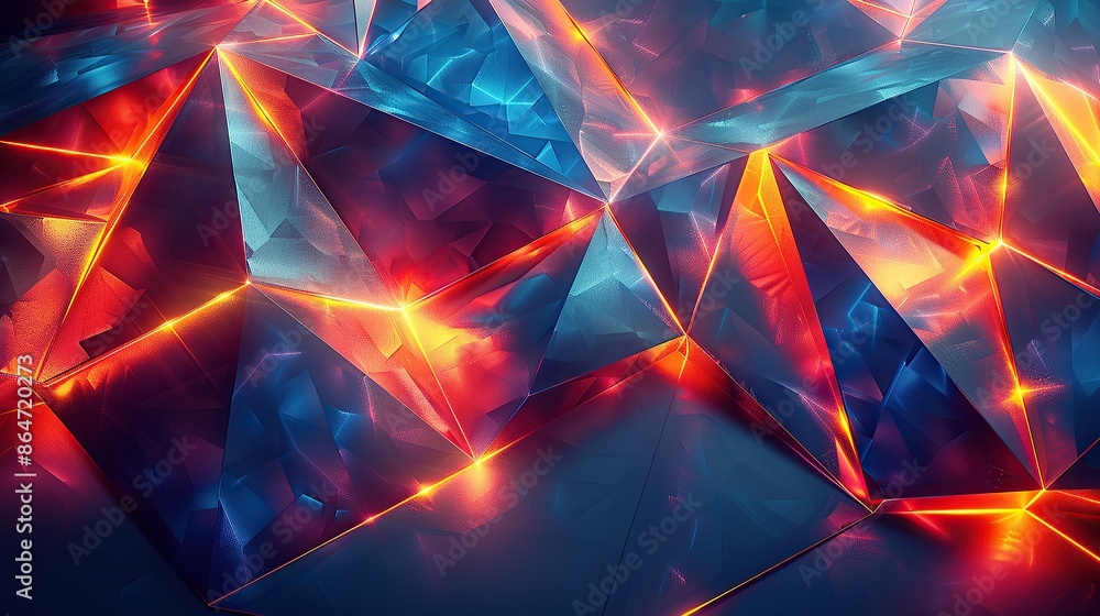 Polygonal Neon Pattern Polygonal Neon Pattern