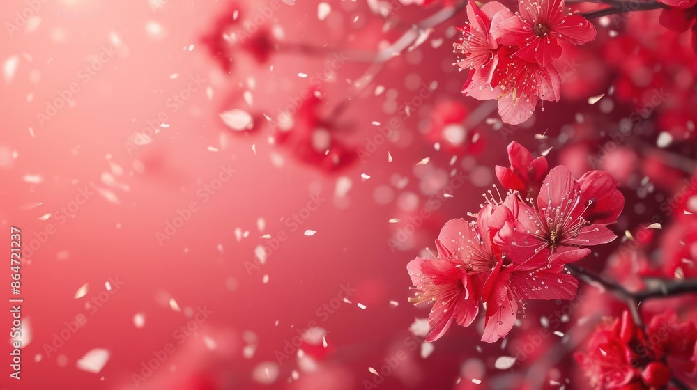 Nature's Silent Symphony, A Digital Portrayal of Cherry Blossoms Intertwining with Water Nature's Silent Symphony, A Digital Portrayal of Cherry Blossoms Intertwining with Water