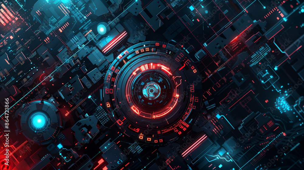 Fototapeta premium modern technology background, wallpaper 