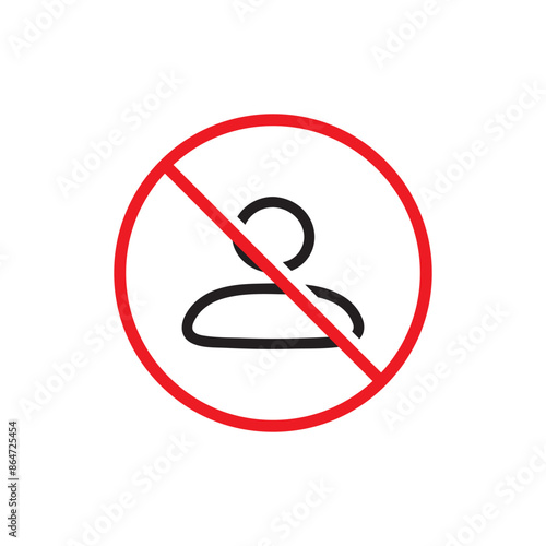 person off icon. no human.
