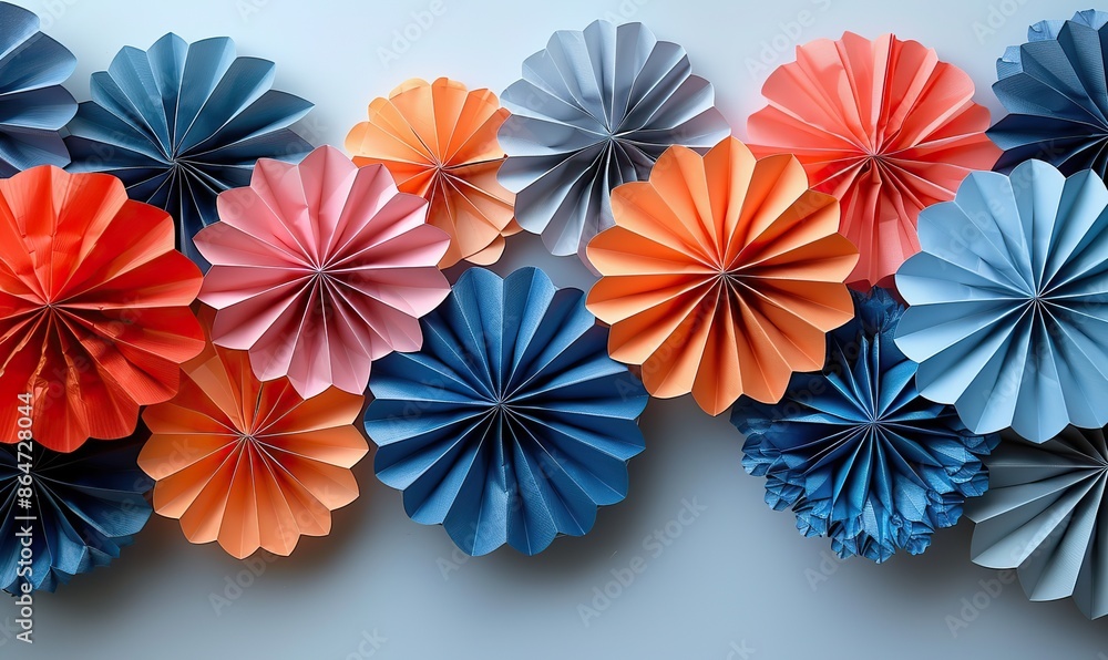 frame made of usa flag color paper fans on white background happy labor day presidents day fourth of july columbus day.image graphic frame made of usa flag color paper fans on white background happy labor day presidents day fourth of july columbus day.image graphic