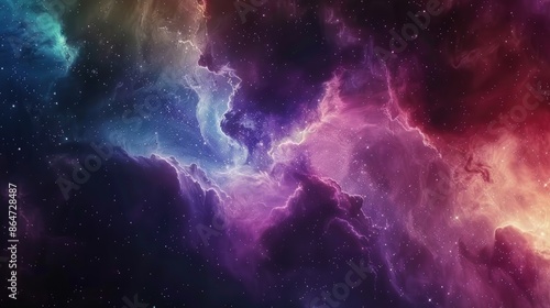 A Vivid Nebula in Deep Space Illuminates the Cosmos
