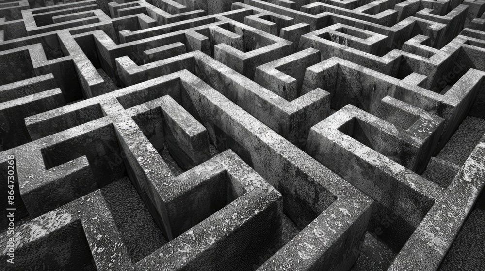 Network of Complexity: An intricate maze representing the challenges of complexity in modern life. Network of Complexity: An intricate maze representing the challenges of complexity in modern life.