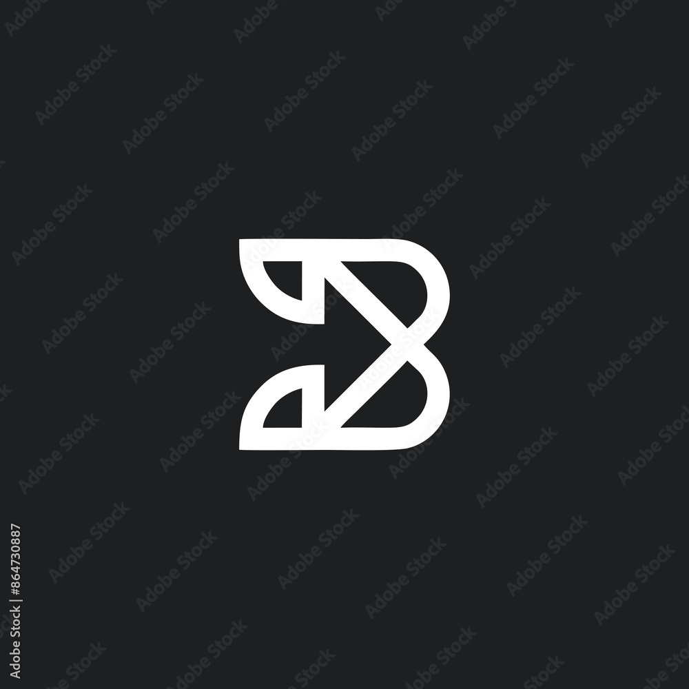 Abstract letter B logo. This logo icon incorporate with abstract shape in the creative way. Abstract letter B logo. This logo icon incorporate with abstract shape in the creative way.