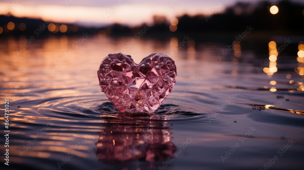 Fototapeta premium heart on the water
