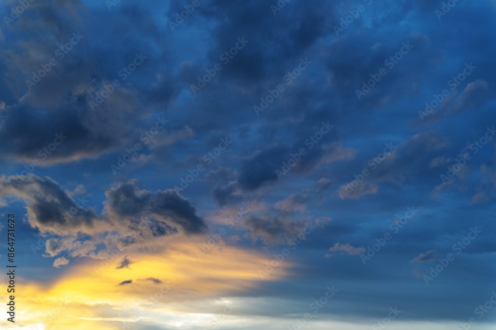 Beautiful dramatic sky with colorful clouds Beautiful dramatic sky with colorful clouds