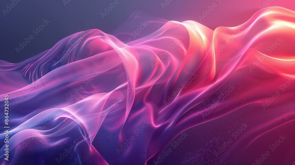 Obraz premium A purple and pink fabric with a wave pattern