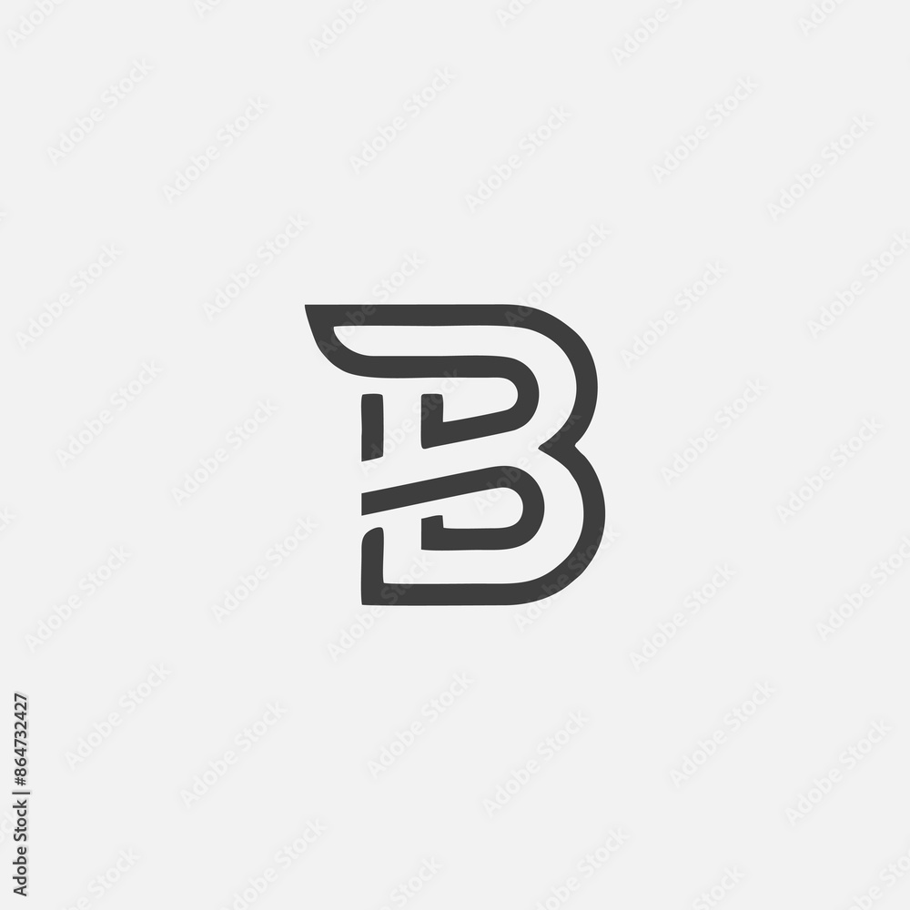 Abstract letter B logo. This logo icon incorporate with abstract shape in the creative way. Abstract letter B logo. This logo icon incorporate with abstract shape in the creative way.