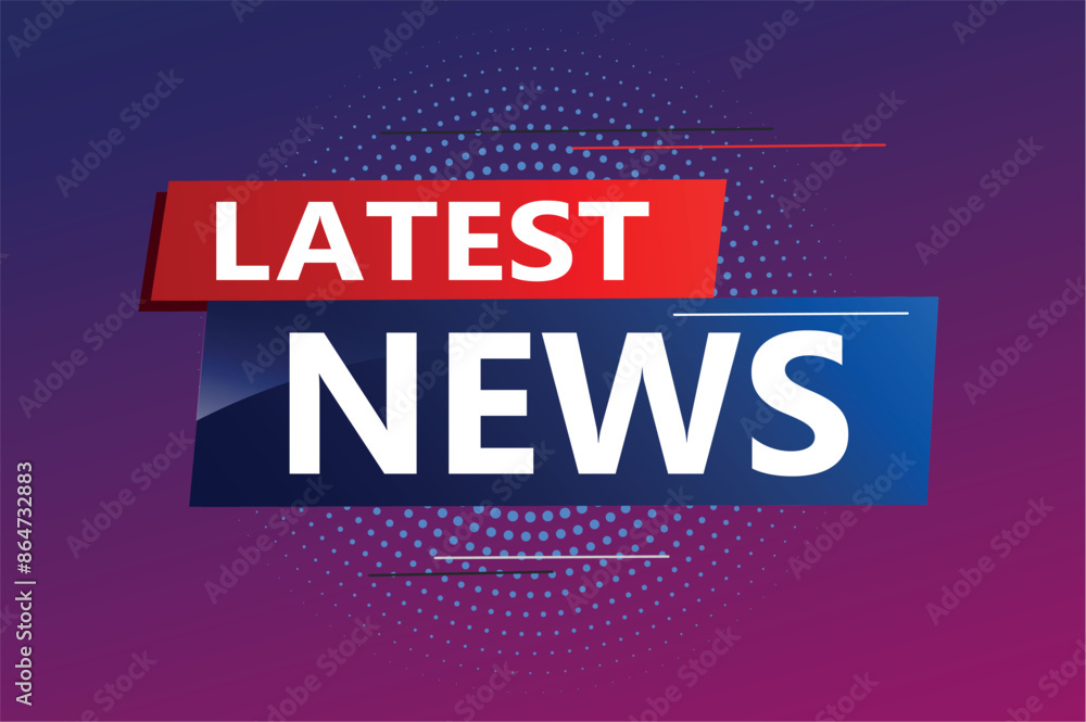 Obraz premium latest news poster banner graphic design icon logo sign symbol social media website coupon