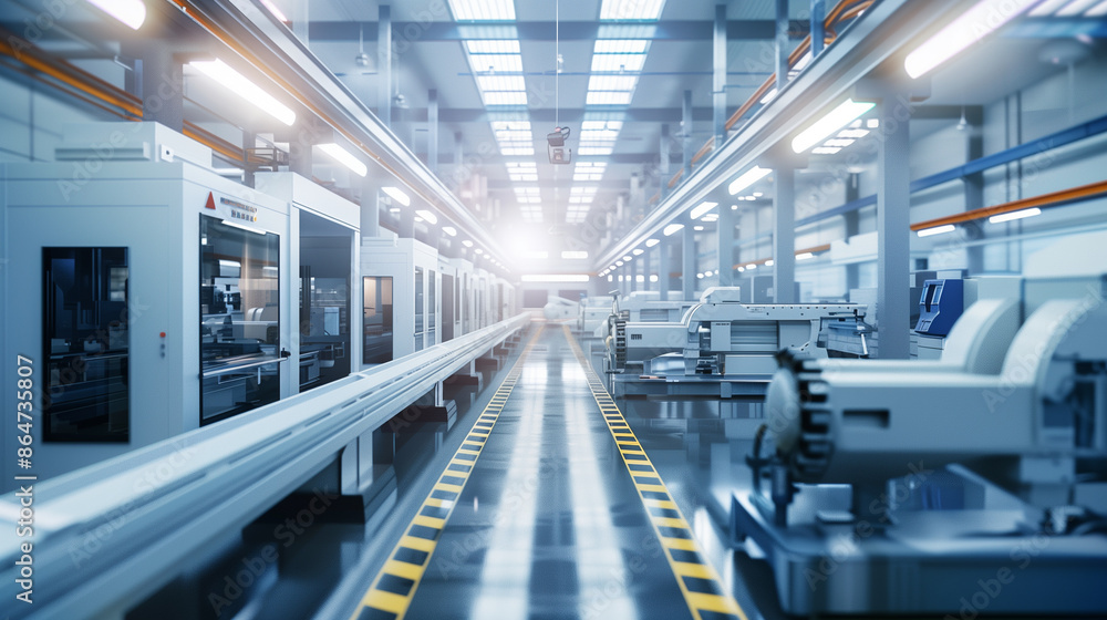 Machining center Located in a high-tech factory.