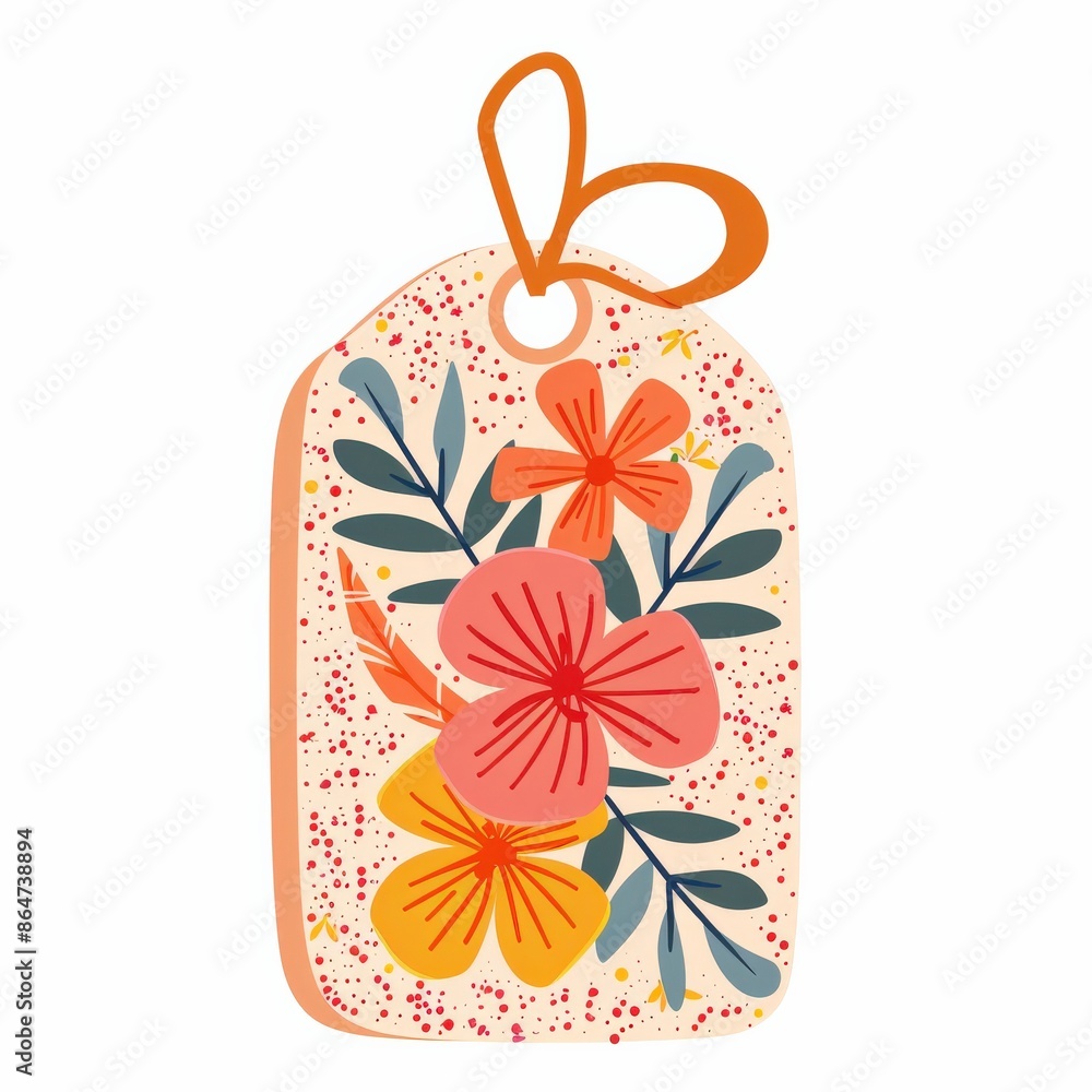 a loofah with floral design a loofah with floral design
