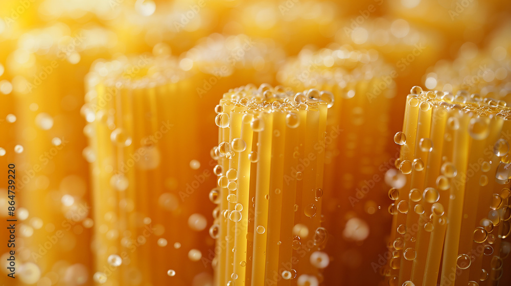 close up of spaghetti with water close up of spaghetti with water