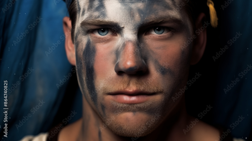 Male Face and Eyes Closeup Male Face and Eyes Closeup