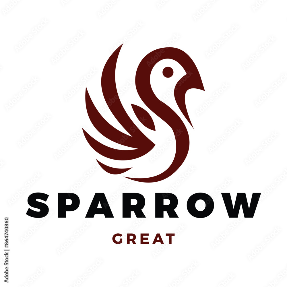 Sparrow Icon Logo Design Template Sparrow Icon Logo Design Template