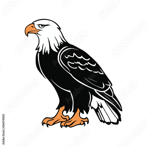 Eagle silhouette, vector illustration of an eagle, Eagle icon