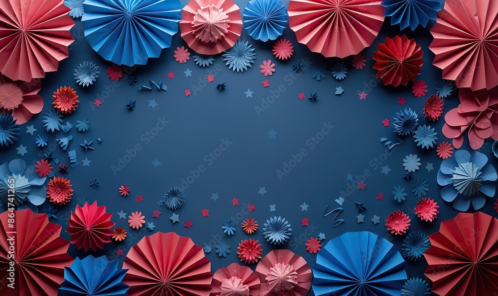 usa federal holiday banner design flat lay composition with american flag color paper fans and firework rockets on white background happy independence day presidents day labor day.image usa federal holiday banner design flat lay composition with american flag color paper fans and firework rockets on white background happy independence day presidents day labor day.image