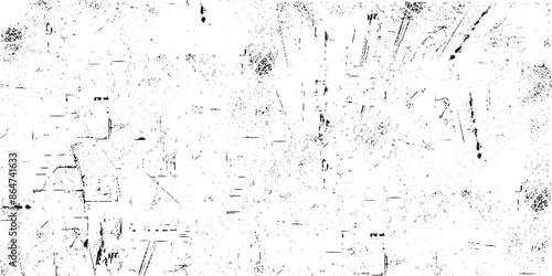 Grunge background of black and white. Monochrome gloomy grunge background. Pattern of spots, dust, dirt on old surface. 