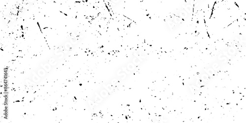 Grunge background of black and white. Monochrome gloomy grunge background. Pattern of spots, dust, dirt on old surface. 