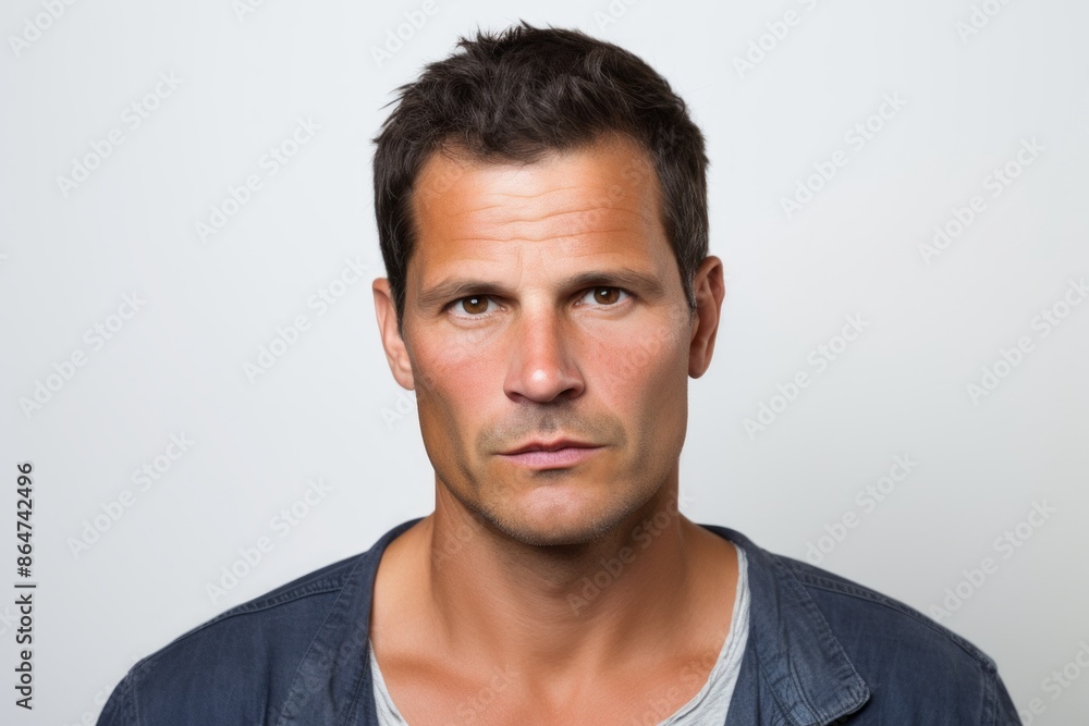 Portrait of a handsome young man looking at the camera against a grey background Portrait of a handsome young man looking at the camera against a grey background