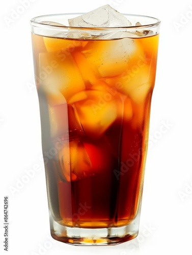 Wallpaper Mural Cola glass with ice cubes over white Torontodigital.ca