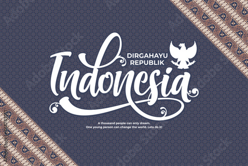 indonesia independence day batik background