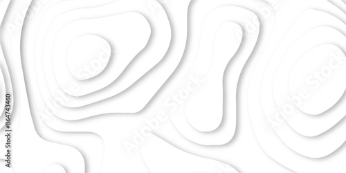 Modern and trendy background. Abstract design with wave shapes in a paper cut style.  Abstract volumetric 3d soft white gray paper cut art waves vector illustration