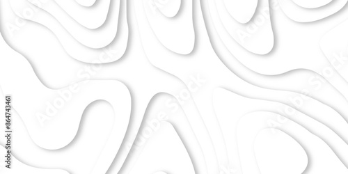 Modern and trendy background. Abstract design with wave shapes in a paper cut style.  Abstract volumetric 3d soft white gray paper cut art waves vector illustration